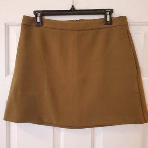 bar III Knit Mini Skirt Olive Gold Size L